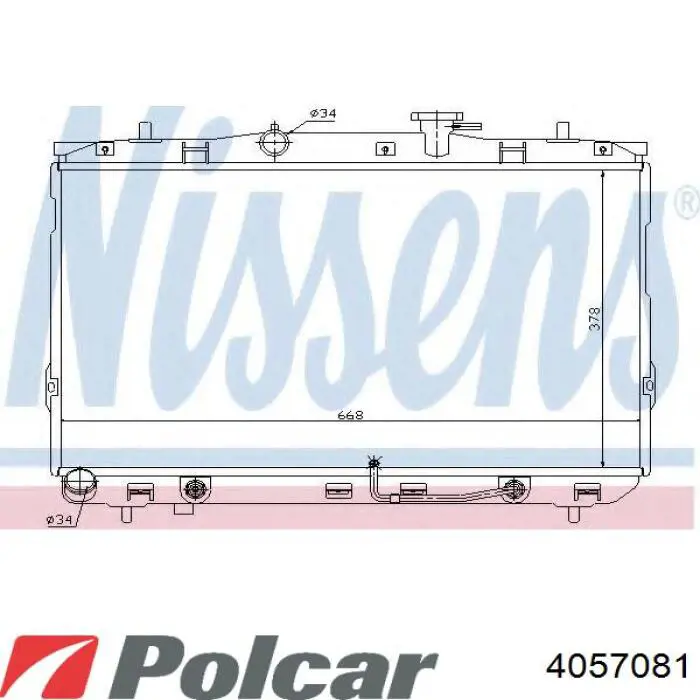 405708-1 Polcar radiador refrigeración del motor