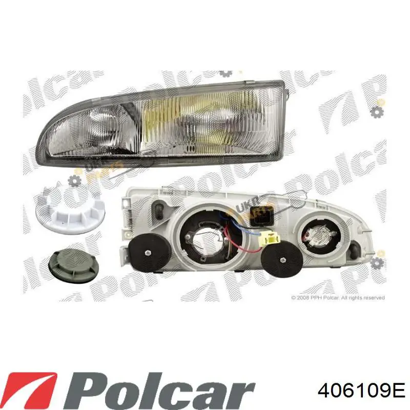 406109-E Polcar faro izquierdo