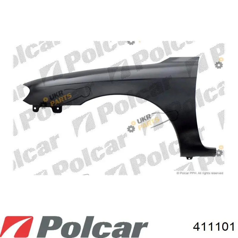 411101 Polcar guardabarros delantero izquierdo