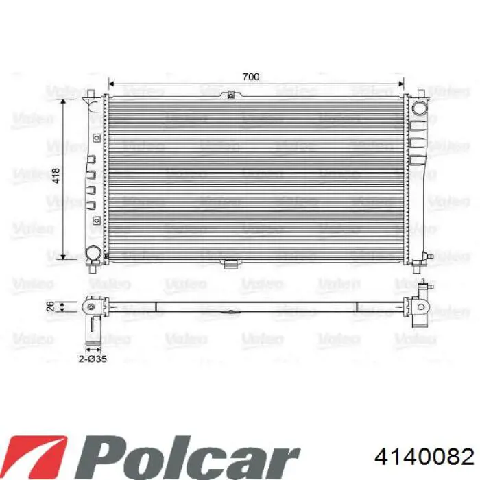 4140082 Polcar Refrigeración del motor