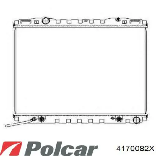 4170082X Polcar radiador refrigeración del motor