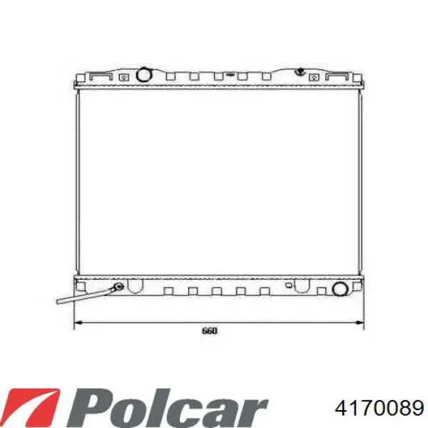 417008-9 Polcar radiador refrigeración del motor