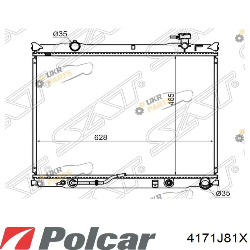 4171J81X Polcar radiador de aire de admisión