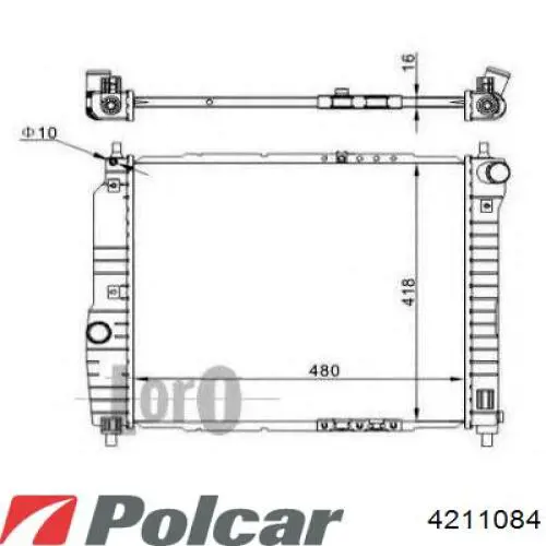 4211084 Polcar Refrigeración del motor