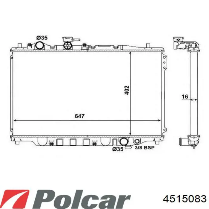 Comprar 4515083 Polcar Radiador de auto