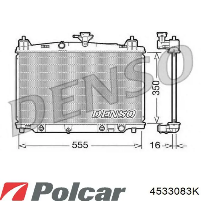 M0160470 Jdeus radiador refrigeración del motor