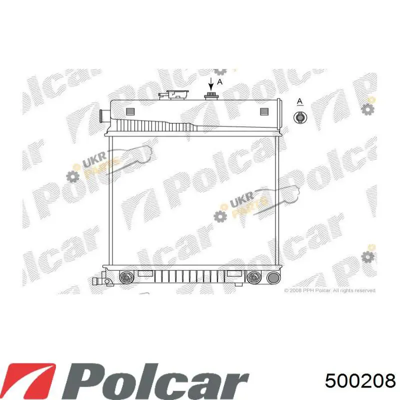 500208 Polcar radiador refrigeración del motor