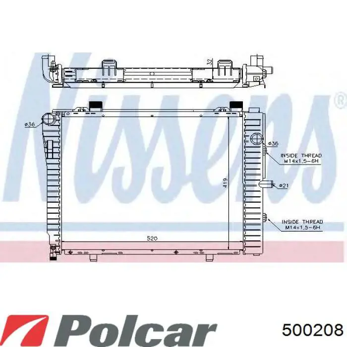 500208 Polcar Refrigeración del motor