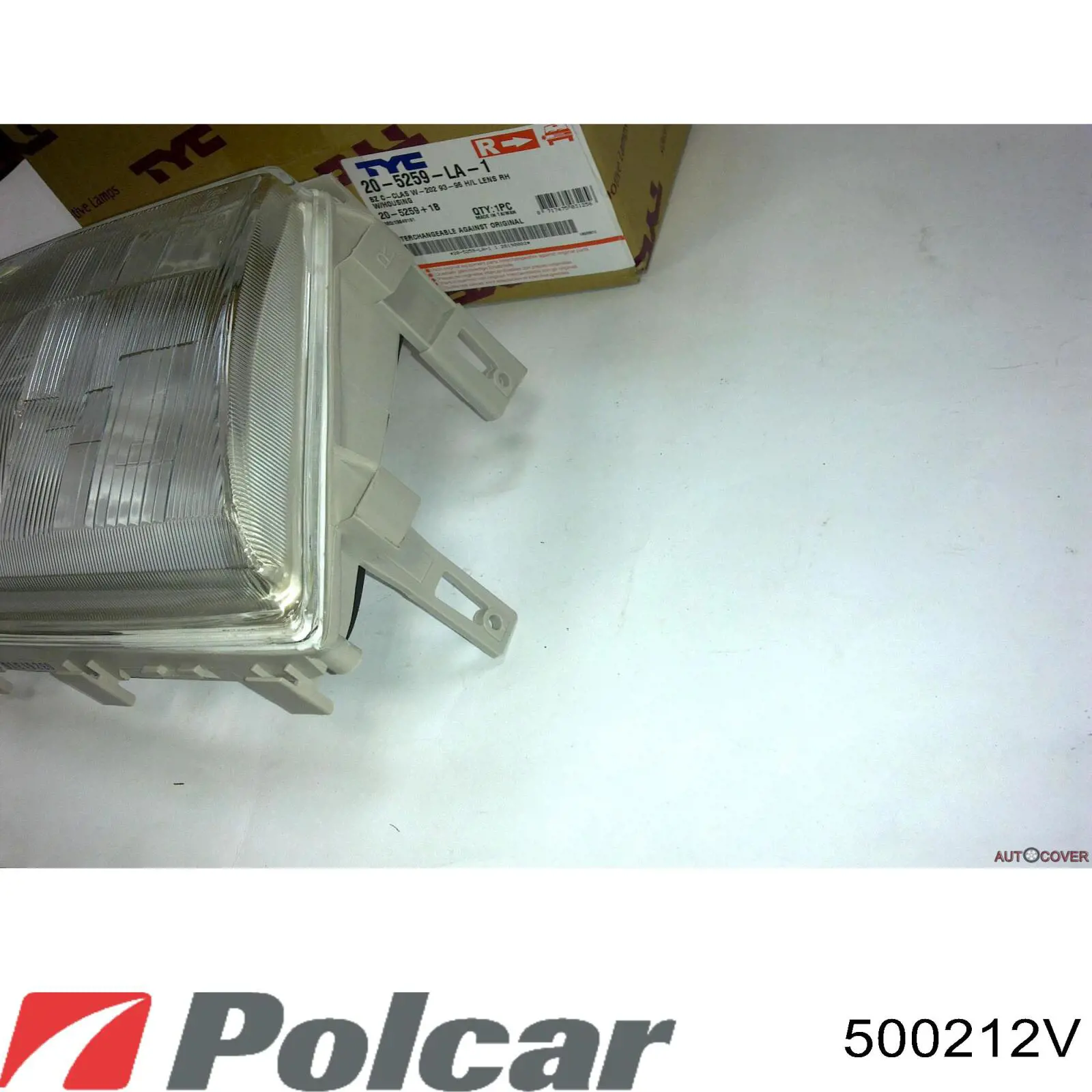 500212V Polcar cristal de faro derecho