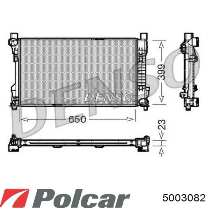 500308-2 Polcar radiador refrigeración del motor