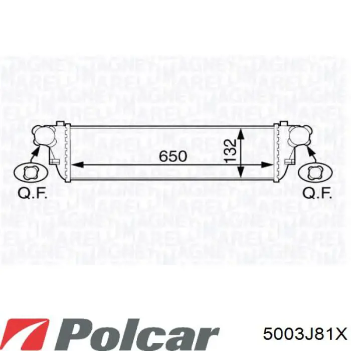 5003J81X Polcar radiador de aire de admisión