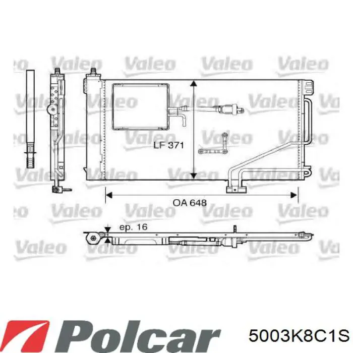 5003K8C1S Polcar condensador aire acondicionado