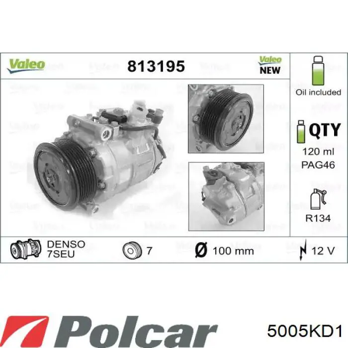 5005KD-1 Polcar receptor-secador del aire acondicionado