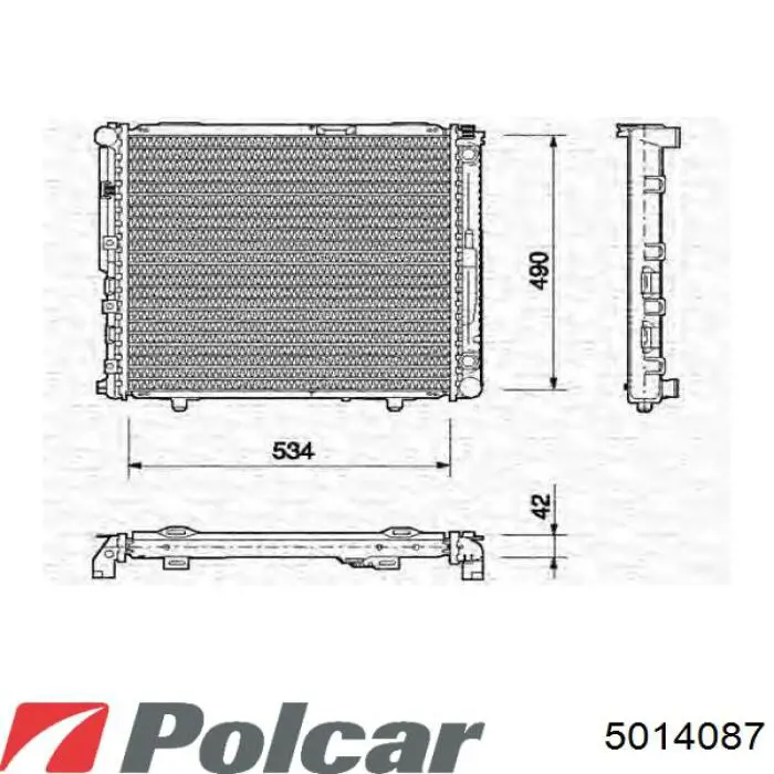 501408-7 Polcar radiador refrigeración del motor