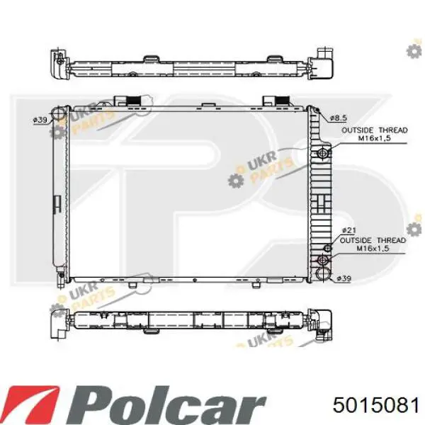Água radiador Polcar 5015081 precio, desde 110,14 EUR