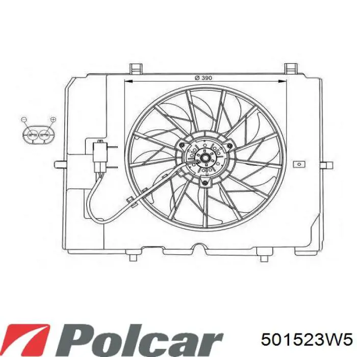 501523W5 Polcar ventilador (rodete +motor refrigeración del motor con electromotor completo)