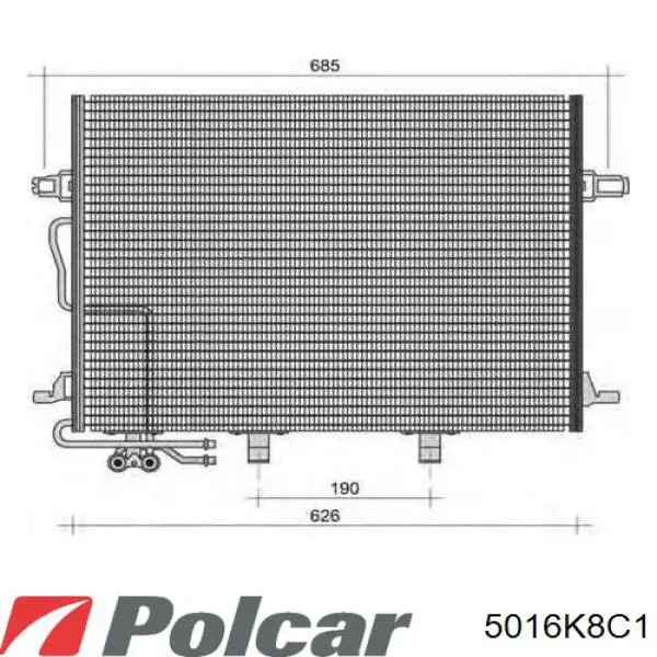 5016K8C1 Polcar condensador aire acondicionado