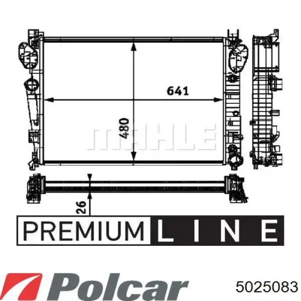 502508-3 Polcar radiador refrigeración del motor