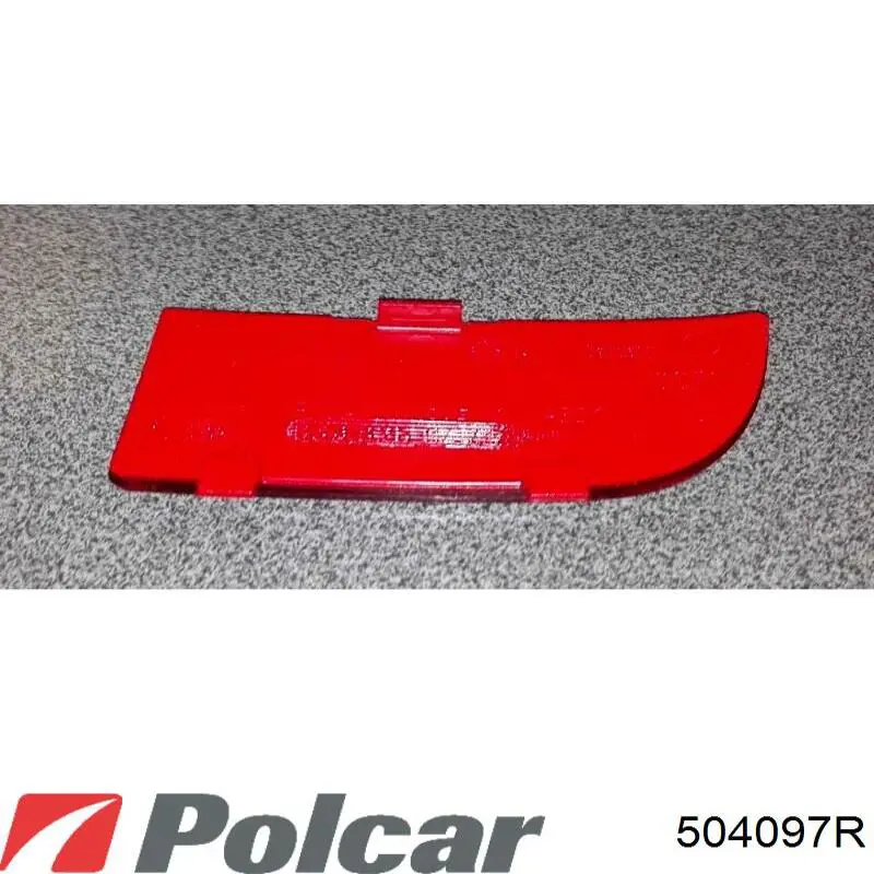 504097R Polcar reflector, parachoques trasero, izquierdo