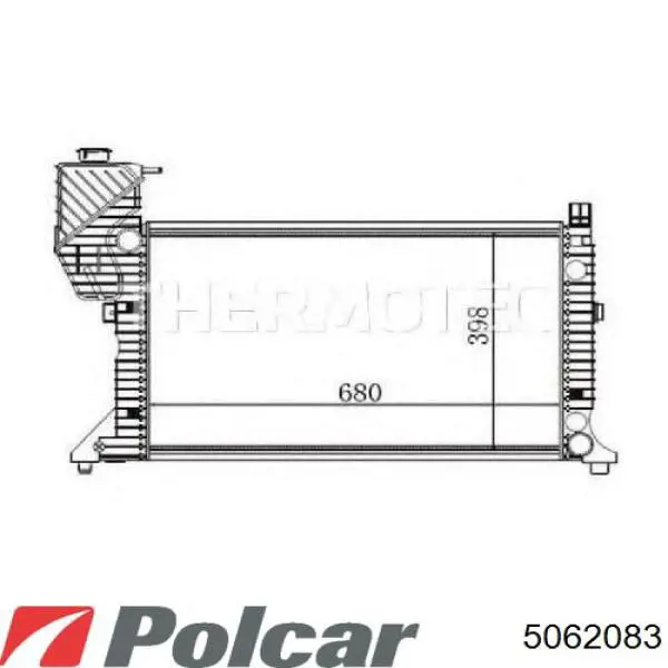 506208-3 Polcar radiador refrigeración del motor