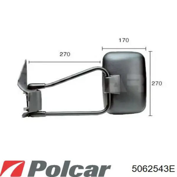 5062543E Polcar cristal de espejo retrovisor exterior izquierdo