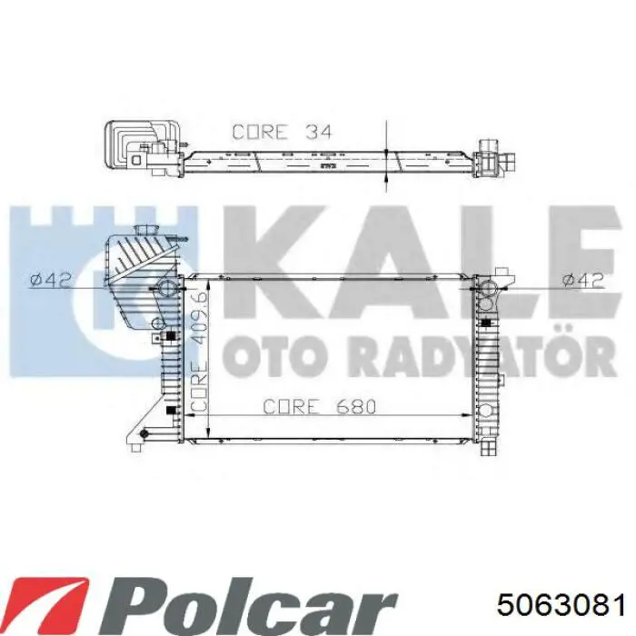 Radiador 5063081 Polcar