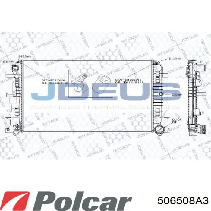 506508A3 Polcar radiador refrigeración del motor