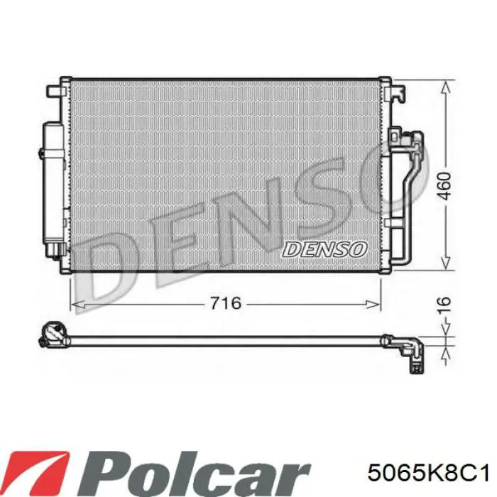 5065K8C1 Polcar Radiador de aire acondicionado