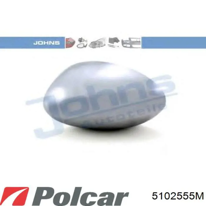 5102555M Polcar cristal de espejo retrovisor exterior derecho