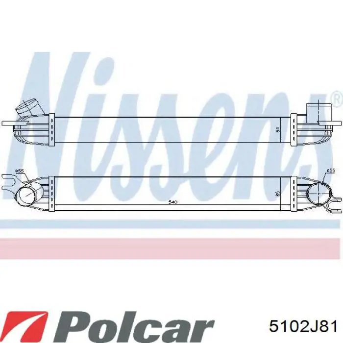 5102J81 Polcar intercooler