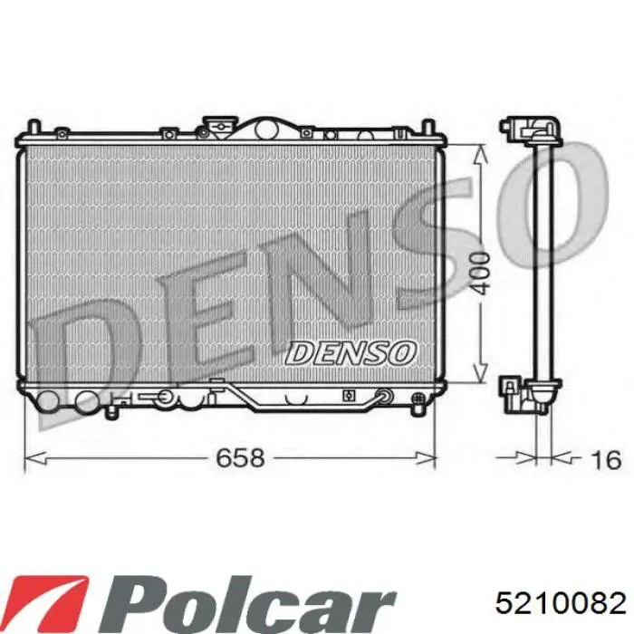 MB925638 Mitsubishi radiador refrigeración del motor