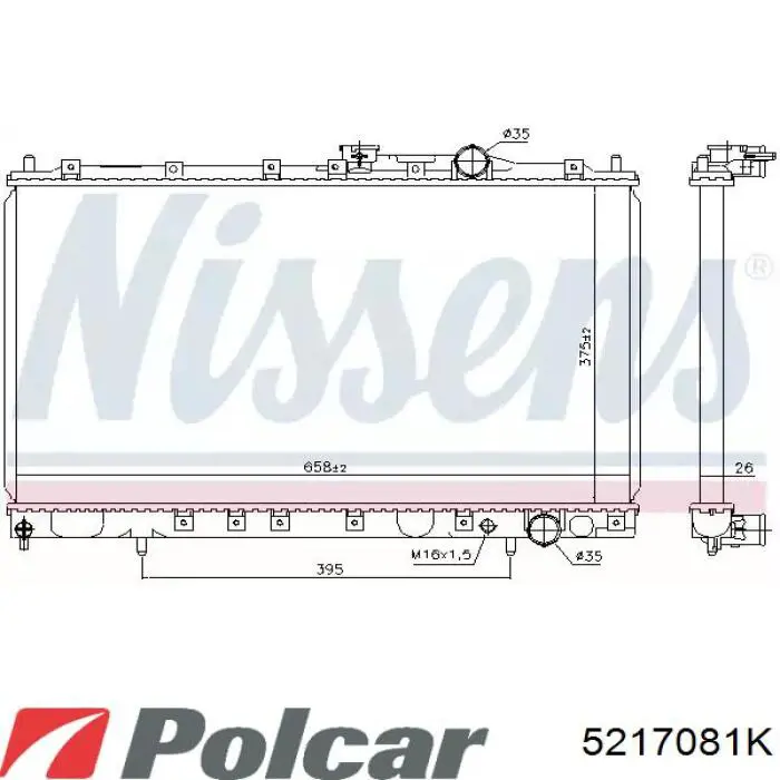 Refrigeración del motor para Mitsubishi Galant VII E5A, E7A, E8A