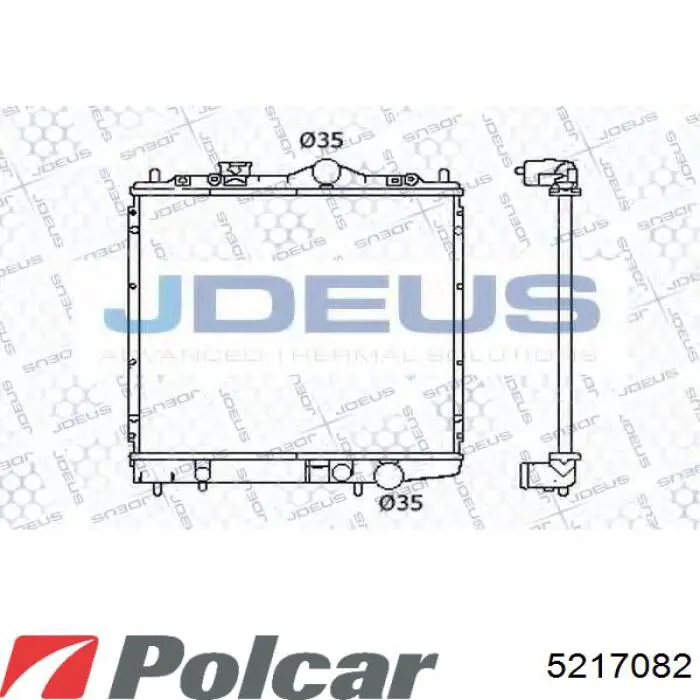 521708-2 Polcar radiador refrigeración del motor