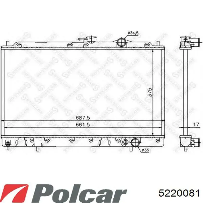 Comprar 5220081 Polcar Radiador de auto