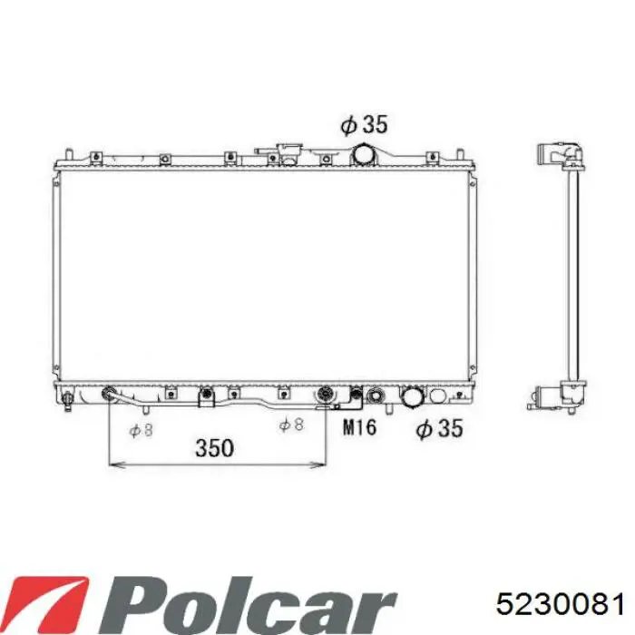 5230081 Polcar radiador refrigeración del motor