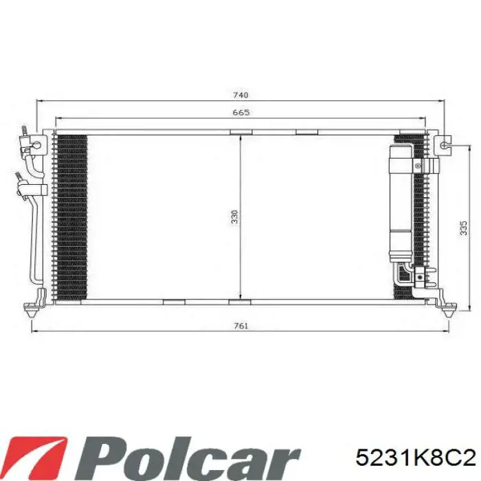 Radiador de aire acondicionado para Mitsubishi Lancer VI CJ, CP
