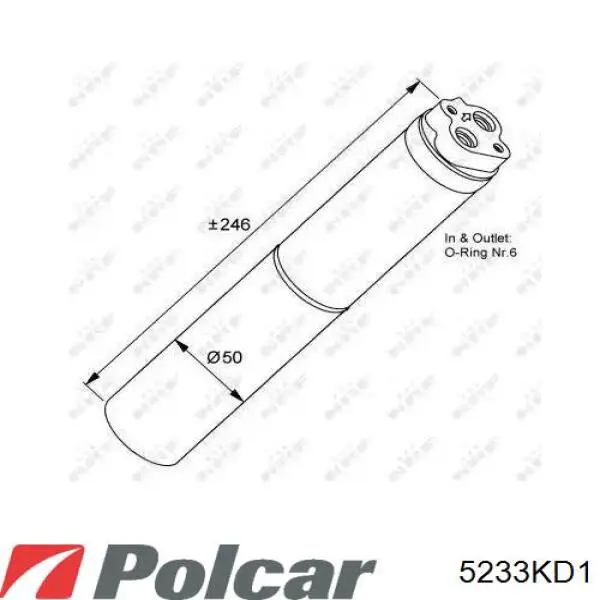 5233KD-1 Polcar receptor-secador del aire acondicionado