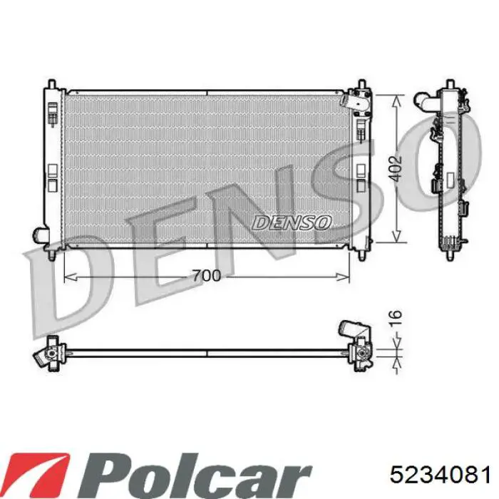 Água radiador Polcar 5234081 precio, desde 96,01 EUR