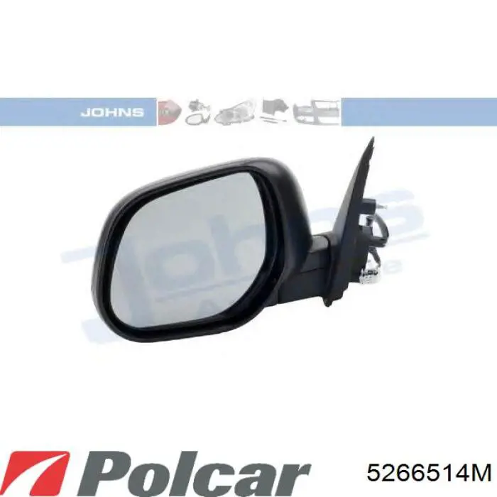 Espejo de retrovisor derecho 5266514M Polcar