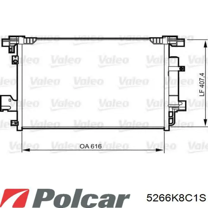 5266K8C1S Polcar condensador aire acondicionado