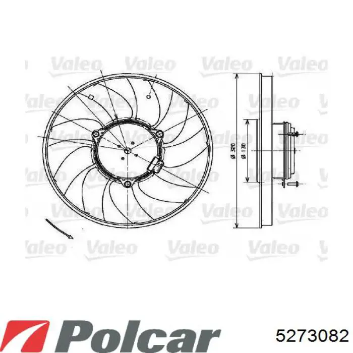 527308-2 Polcar radiador refrigeración del motor