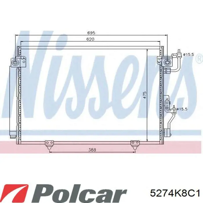 5274K8C1 Polcar condensador aire acondicionado