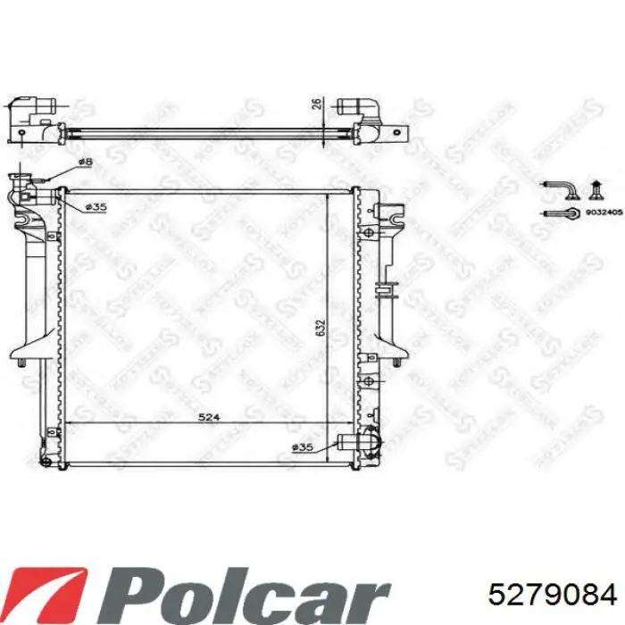 5279084 Polcar radiador