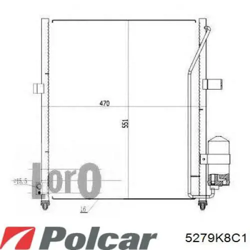 5279K8C1 Polcar condensador aire acondicionado