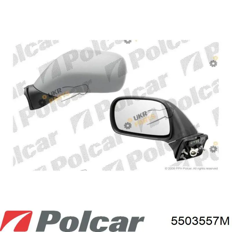 5503557M Polcar cristal de espejo retrovisor exterior derecho