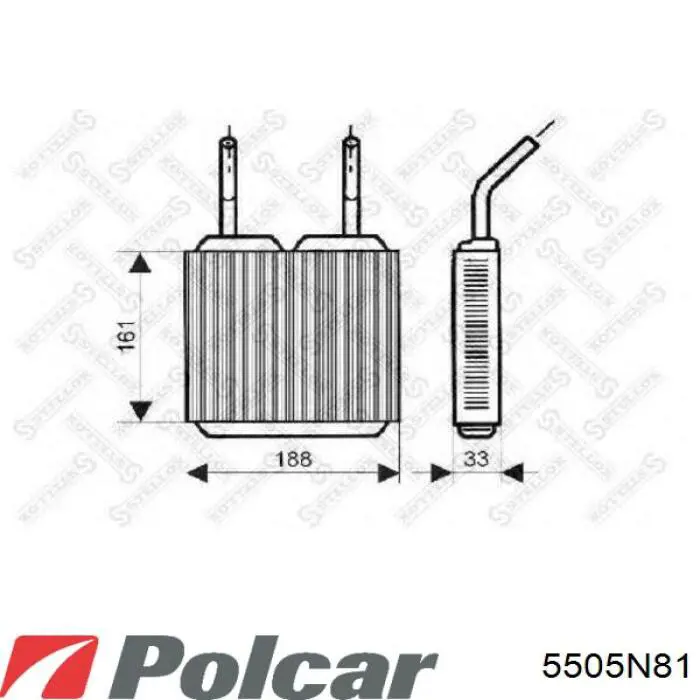 Radiador calefacción 5505N81 Polcar