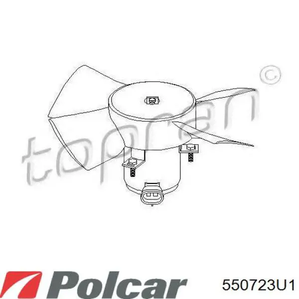 550723U1 Polcar ventilador (rodete +motor refrigeración del motor con electromotor completo)