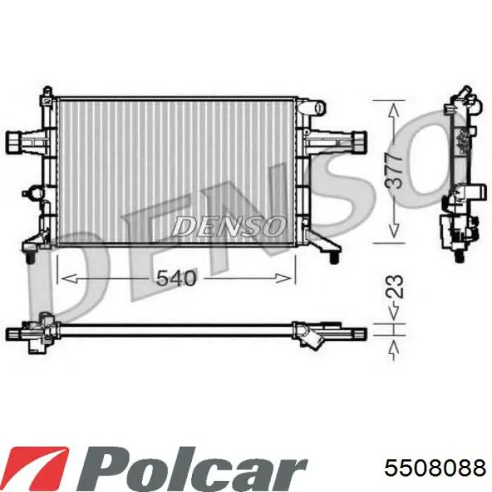 90570725 China radiador refrigeración del motor