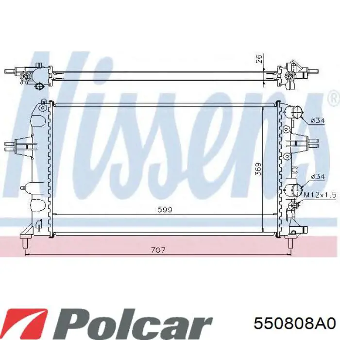 550808A0 Polcar radiador