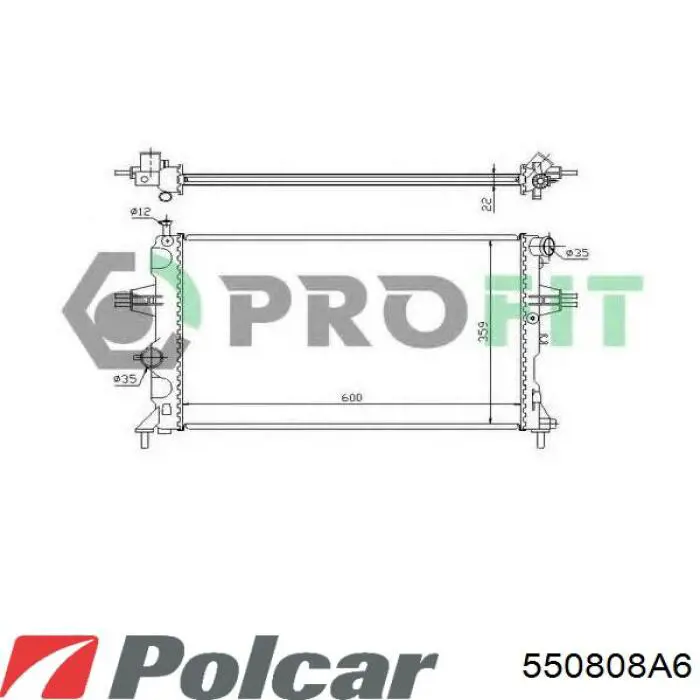 Água radiador Polcar 550808A6 precio, desde 67,12 EUR
